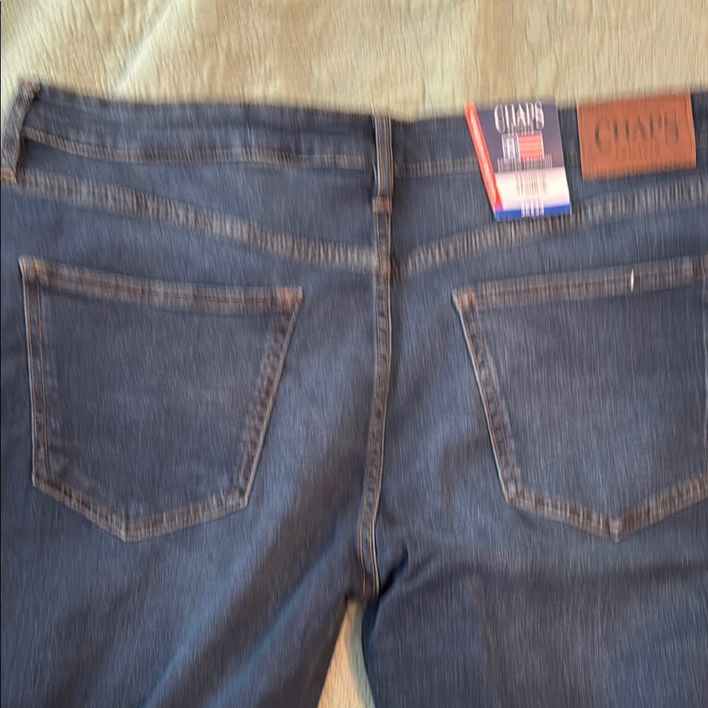 Chaps Men's Slim Straight Jeans - Dark Blue